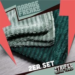 Garage Freaks Striped 2er Set - 2 sušící ručníky 50x80cm a 40x40cm, 1300 GSM