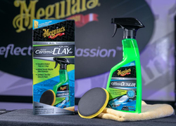 Meguiar's Hybrid Ceramic Quik Clay Kit - sada pro dekontaminaci laku s hybridním keramickým lubrikantem