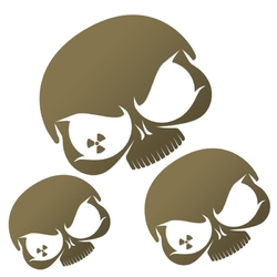 Nuke Guys řezaná samolepka Gold Skull