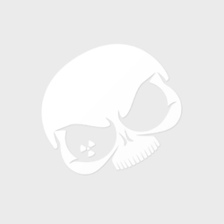 Nuke Guys řezaná samolepka White Skull