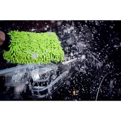 Nuke Guys Chenille Lime - Mikrovláknová mycí rukavice