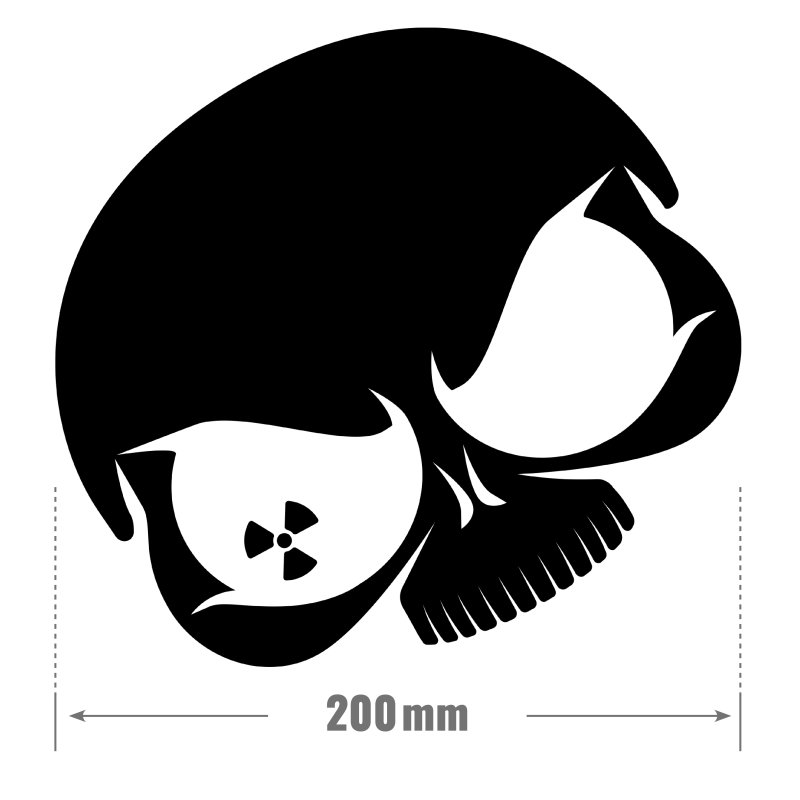 Nuke Guys řezaná samolepka Black Skull