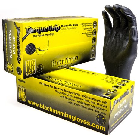 Black Mamba Nitrile Gloves TORQUE Grip