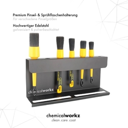 ChemicalWorkz Brush Holder - Nástěnný držák na detailingové štětce a ředící láhve (40 cm)
